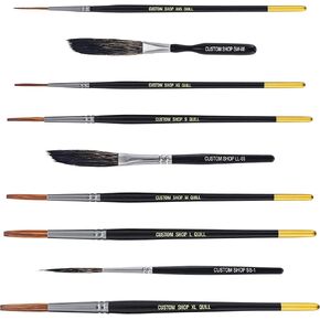 مجموعة مخصصة لبداية فرشاة فرشاة المتجر مع 6 حروف Quill Brushes