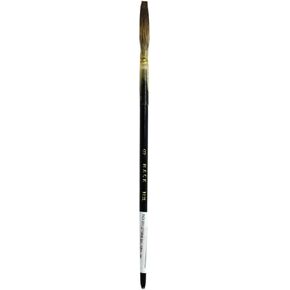 Mack Brush Size 8 حروف Quill ، شعر Talahutky الرمادي ، مقبض ورنيش أسود ، 1.25 بوصة