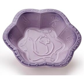 Ceramic Pet Bowl - Elegant Floral Design, Durable and Stylish Feeding Dish for Cats and Dogs (Green)