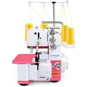 آلات Overlock Machine Machine Serger KPCB مع مصباح LED ومجموعة إكسسوارات مطورة (وردي)