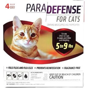 5.1-9 lb Cat Pet Flea Control Supply, Small