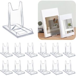 Clear Acrylic Desktop Adjustable Display Stand & Book Holder for Phone Magazine Picture Comic Album CD Postcard Artwork Plate Clutch Bag - Home Office back to School(12 pack)