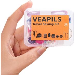 Travel Sewing Kit, Mini Sewing Kit Travel Size with Multicolor Threads, Scissors, Needles, Buttons, 38 Piece Portable Emergency Sewing Set with Case, Sewing Repair Kit for Adults - Craft Supplies (1)