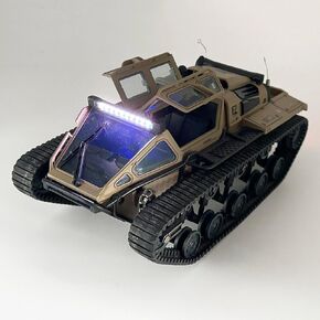 RC Tank Car 1/16 Scale Remote Control Tank Off Road RC Crawler 4WD RTR 360°Rotating Drifting Dual Motor Gearbox Proportional Control Tracked Military Truck Hobby Toy for Adult