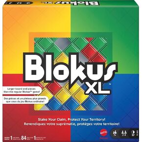 Mattel Games Blokus XL Strategy Board Game, Family Game for Kids & Adults with Colorful Oversized Pieces & Just One Rule (Amazon Exclusive)