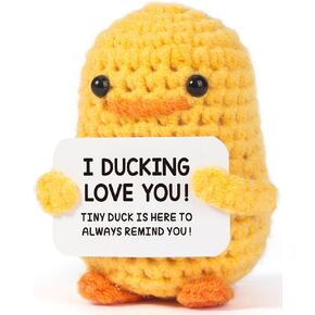 MBL Gifts for Girlfriend Her Him - Handmade Funny Small Cute Crochet Duck for Fiance Couple Women Wife Husband Him Boyfriend Birthday Easter Stocking Stuffers