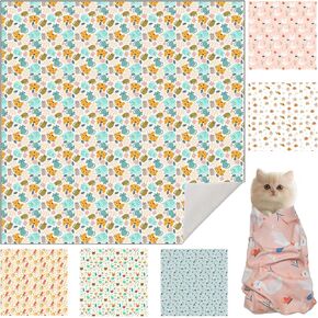 Cat Grooming Wrap, Cat Wrap for Cutting Nails, Self-Adherent Fabric Wrap for Cats, Cat Burrito Wrap Anti-Scratch, Anti-Escape, Multifunctional Swaddle Wrap Pet Tool (Orange Kitten, Large)