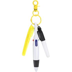 Patikil Mini Highlighter Pen ، Badge Reel Highlighter Dertic Marker Pen للشارة تشمل كرة قابلة للسحب مع مقطع سلسلة المفاتيح للمكتب ، الأخضر