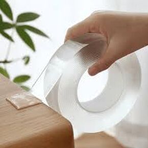 | Nano Tape | Double Sided | 16.4 FT & 8.2 FT (Combo Pk.) | Heavy Duty | Multipurpose | Removable | Transparent | 2pk. (XL)