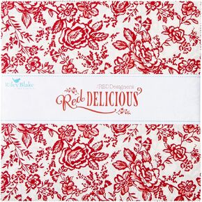 Red Delicious 10" Stacker 42 10-inch Squares Layer Cake Riley Blake Designs 10-15660-42