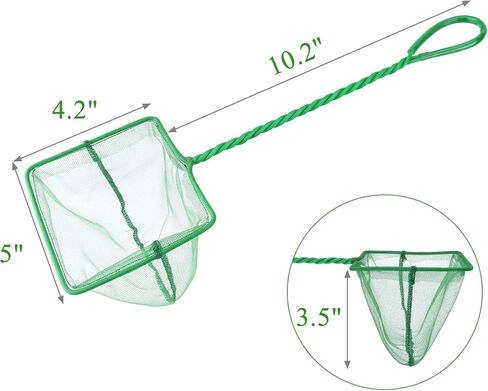 Mogoko 2 Pack Aquarium Net Fish Net, Small Net, Multi-Size Fine Mesh Aquarium Net with Long Plastic Handle for Fish Tank in Saudi Arabia