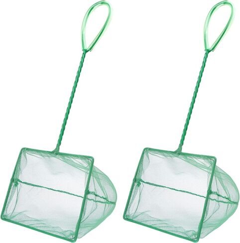 Mogoko 2 Pack Aquarium Net Fish Net, Small Net, Multi-Size Fine Mesh Aquarium Net with Long Plastic Handle for Fish Tank in Saudi Arabia
