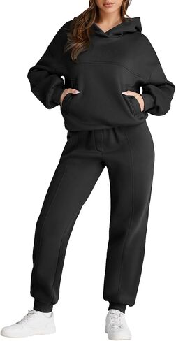 Aleumdr Womens 2 Piece Outfits Matching Sets Sweatsuit Hoodie Sweatshirts and Sweatpants Tracksuits Joggers Sweat Sets in Saudi Arabia