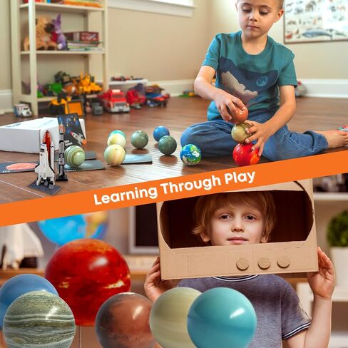 Planets for Kids Solar System Toys 3-5, Solar System for Kids, Space Toy For Kid 5-7, Planet Toys for Kid 3-5, Outer Space Balls, Planet Balls For Children 8-10, Toddler Astronomy Project Kit Planetas in Saudi Arabia