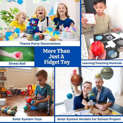 Planets for Kids Solar System Toys 3-5, Solar System for Kids, Space Toy For Kid 5-7, Planet Toys for Kid 3-5, Outer Space Balls, Planet Balls For Children 8-10, Toddler Astronomy Project Kit Planetas in Saudi Arabia