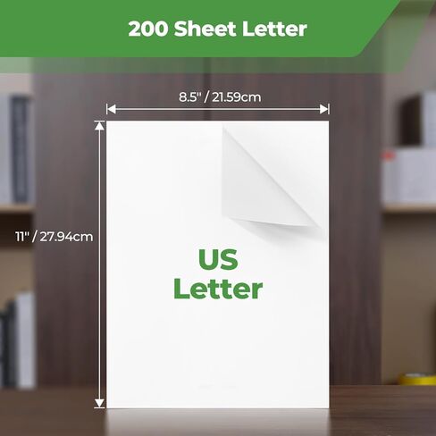 MUNBYN Thermal Printer Paper 8.5 x 11 Inch, US Letter Size Thermal Paper 100 Sheets, Compatible with ITP02 and ITP01, Continual Feeding Thermal Paper in Kuwait