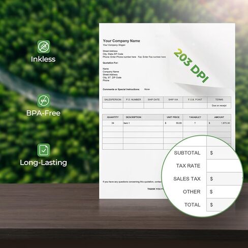 MUNBYN Thermal Printer Paper 8.5 x 11 Inch, US Letter Size Thermal Paper 100 Sheets, Compatible with ITP02 and ITP01, Continual Feeding Thermal Paper in Kuwait