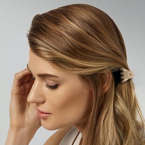 Cobahom 12 Pack Small Hair Claw Clips 1.2 Inch Matte No-Slip Mini Hair Clips for Thin Hair Styling Accessories for Women and Girls (Apricot) in Saudi Arabia