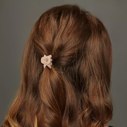 Cobahom 12 Pack Small Hair Claw Clips 1.2 Inch Matte No-Slip Mini Hair Clips for Thin Hair Styling Accessories for Women and Girls (Apricot) in Saudi Arabia