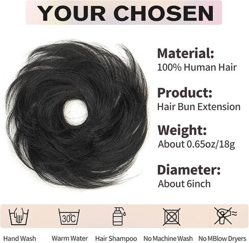 isheeny Messy Bun Hair Piece Children Natural Curly Updo Extension with Elastic Band for Girls - 100% Real Human Hair Tousled Bun Hairstyle - Ponytail Extensions Included Blond 2PCS in Saudi Arabia