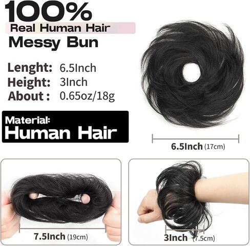 isheeny Messy Bun Hair Piece Children Natural Curly Updo Extension with Elastic Band for Girls - 100% Real Human Hair Tousled Bun Hairstyle - Ponytail Extensions Included Blond 2PCS in Saudi Arabia