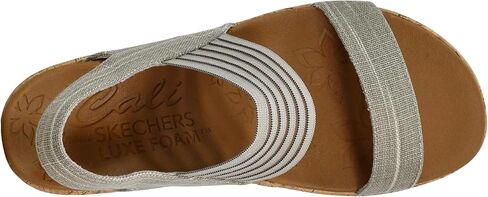 Skechers Women's Beverlee-Smitten Kitten Wedge Sandal, Black/Black, 10 M US in Saudi Arabia