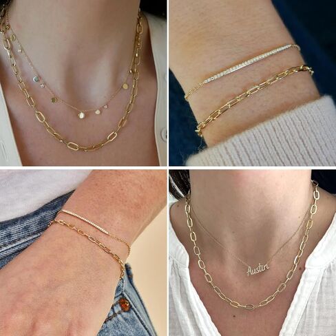 16.5FT 18K Gold Plated Paperclip Chains Roll, 4.3mm Gold Stainless Steel Textured Paperclip Link Chains Spool Bulk for Jewelry Making in Saudi Arabia