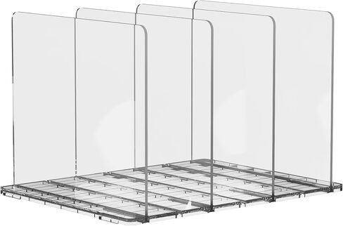 Noleja Purse Organizer for Closet, Clear Shelf Dividers,Adjustable Acrylic Shelf Divider for Clothes Purses Handbag Closet Organizer, Adjustable for Bedroom,Acrylic Bookshelf in Saudi Arabia
