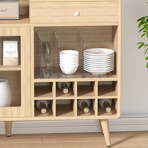 Noleja Purse Organizer for Closet, Clear Shelf Dividers,Adjustable Acrylic Shelf Divider for Clothes Purses Handbag Closet Organizer, Adjustable for Bedroom,Acrylic Bookshelf in Saudi Arabia