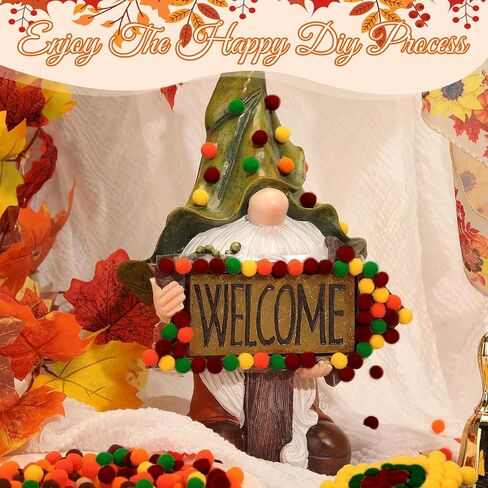 Tegeme 2000 Pieces Thanksgiving Pom Poms 1 cm Orange Brown Fall Pompoms and Fuzzy Balls for Arts Crafts Making DIY Autumn Thanksgiving Party Decorations Supplies(Orange Series) in Saudi Arabia