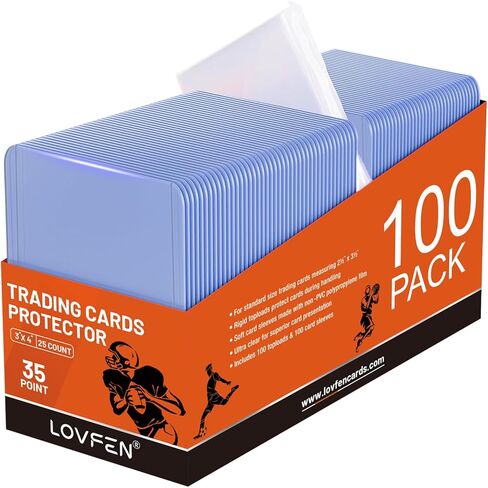 200 Top Loads for Trading Cards – Hard Plastic Holders & Penny Sleeves, 3" x 4" Acid-Free Protectors for Sports and Collectible Cards – Durable, Clear Storage & Display Sleeves in Saudi Arabia