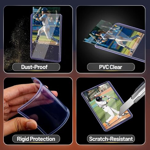 200 Top Loads for Trading Cards – Hard Plastic Holders & Penny Sleeves, 3" x 4" Acid-Free Protectors for Sports and Collectible Cards – Durable, Clear Storage & Display Sleeves in Saudi Arabia