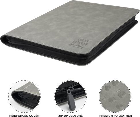 يضم Toploader Binder مع صفحات من 9 جيبات ، ويحتوي على 288 "3 × 4" الحالات الصعبة الصلبة ، وحامل البطاقات للبطاقات القابلة للتحصيل أو البطاقات الرياضية ، والأكمام المتينة للتخزين والعرض (الرمادي) in Kuwait