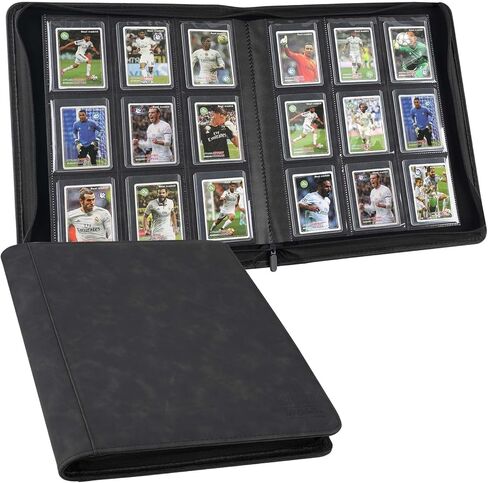 Toploader Binder with 9-Pocket Pages, Holds 288 "3×4" Rigid Toploader Hard Cases, Card Holder for Collectible Cards or Sports Cards, Durable Sleeves for Storage & Display (Gray) in Kuwait
