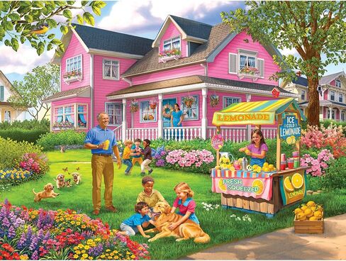 RoseArt - Bigelow Illustrations - Harvest at The Cabin 500 Piece Jigsaw Puzzle - Autumn Scene Puzzle for Adults in Saudi Arabia