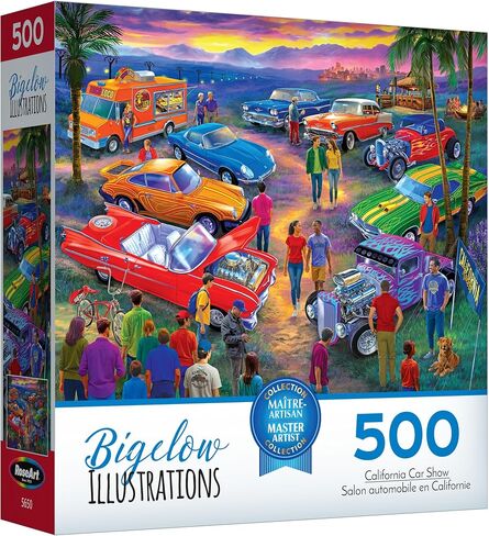RoseArt - Bigelow Illustrations - Harvest at The Cabin 500 Piece Jigsaw Puzzle - Autumn Scene Puzzle for Adults in Saudi Arabia