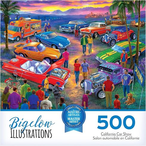 RoseArt - Bigelow Illustrations - Harvest at The Cabin 500 Piece Jigsaw Puzzle - Autumn Scene Puzzle for Adults in Saudi Arabia