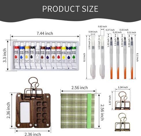 Mini Watercolor Paint Set, Portable Travel Watercolor Painting Pad Kit, Tiny Nano Pocket Artist Travel Water Color Paint Palette Set Mini Art Kit(Baby Panda) in Saudi Arabia
