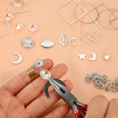 HYBEADS 200 Pcs DIY Suncatcher Making Kits for Adults Crystal Sun Catchers Crafts with Hooks Chains Pendants Rainbow Maker for Window Hanging Prism Indoor Outdoor Garden Xmas Wedding Party Decor in Saudi Arabia