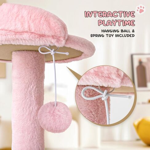 MoNiBloom Cat Tree, 54 Inch Cat Tree Tower with 2 Cat Condo, Cat Tower with Scratching Post, Cat Climbing Tower, Cat Tree for Indoor Cats, Beige in Kuwait