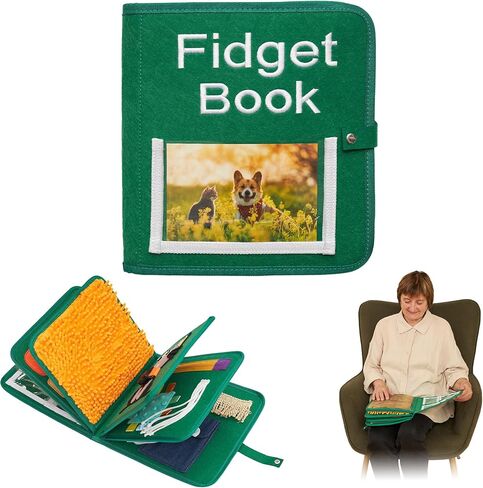 Fidget Book for Elderly | Fidget Blanket for Dementia | Dementia Products for Elderly | Gift and Activities for Seniors with Alzheimer’s or Dementia | Sensory Fidget Toys in Saudi Arabia