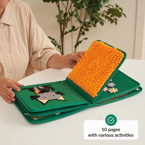 Fidget Book for Elderly | Fidget Blanket for Dementia | Dementia Products for Elderly | Gift and Activities for Seniors with Alzheimer’s or Dementia | Sensory Fidget Toys in Saudi Arabia