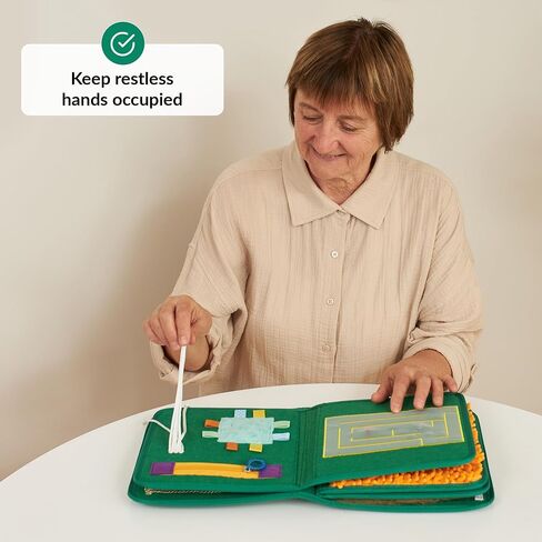 Fidget Book for Elderly | Fidget Blanket for Dementia | Dementia Products for Elderly | Gift and Activities for Seniors with Alzheimer’s or Dementia | Sensory Fidget Toys in Saudi Arabia