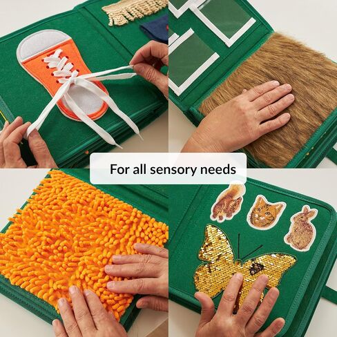 Fidget Book for Elderly | Fidget Blanket for Dementia | Dementia Products for Elderly | Gift and Activities for Seniors with Alzheimer’s or Dementia | Sensory Fidget Toys in Saudi Arabia