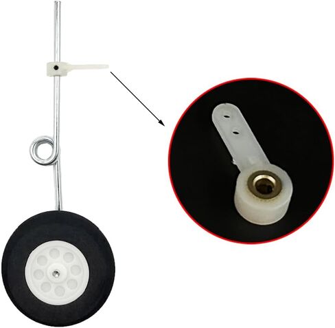 4pcs RC Airplane Landing Gear Wheel Arm Arm Nylon Servo Armens for RC طائرة طائرة مروحية DIY Model Parts (فتحة 2.6 مم) in Kuwait