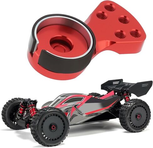 1 Set 25T 5 Holes Servo Saver Horn Arm Aluminium with Screws Nut Compatible with 1/10 1/8 RC Car Compatible with Arrma Karton 6S (Red) in Saudi Arabia
