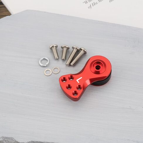 1 Set 25T 5 Holes Servo Saver Horn Arm Aluminium with Screws Nut Compatible with 1/10 1/8 RC Car Compatible with Arrma Karton 6S (Red) in Saudi Arabia