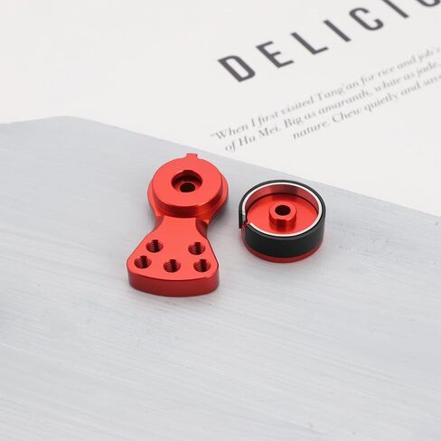 1 Set 25T 5 Holes Servo Saver Horn Arm Aluminium with Screws Nut Compatible with 1/10 1/8 RC Car Compatible with Arrma Karton 6S (Red) in Saudi Arabia