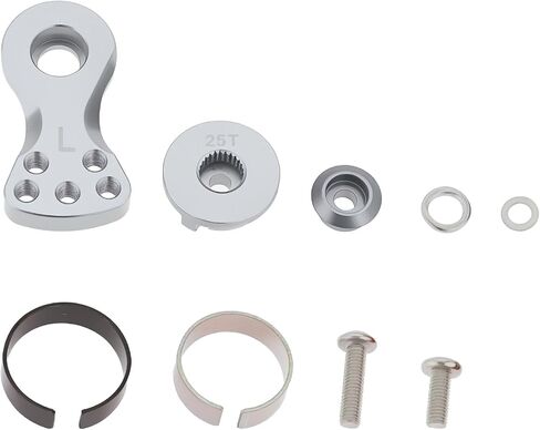 1 Set 25T 5 Holes Servo Saver Horn Arm Aluminium with Screws Nut Compatible with 1/10 1/8 RC Car Compatible with Arrma Karton 6S (Red) in Saudi Arabia