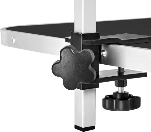 Yaheetech 46'' Pet Grooming Table for Large Dogs Adjustable Height Portable Trimming Table Drying Table w/Arm/Noose/Mesh Tray Maximum Capacity Up to 265Lb, Black in Saudi Arabia